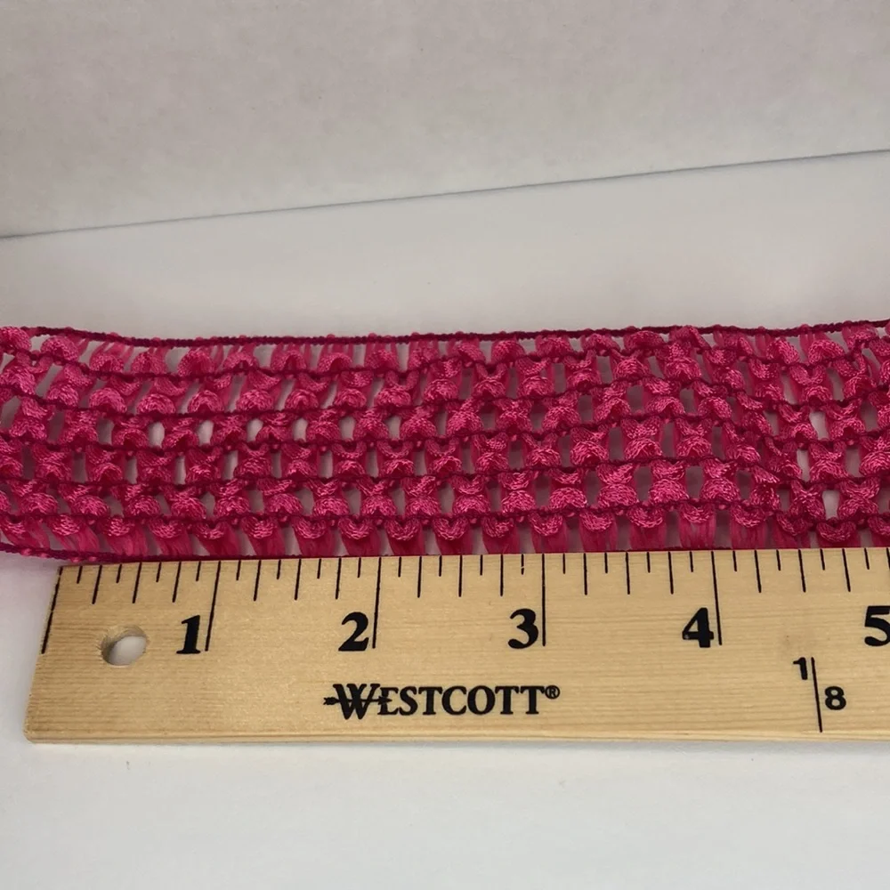 Light Purple Elastic Crochet Trim 1 3/4
